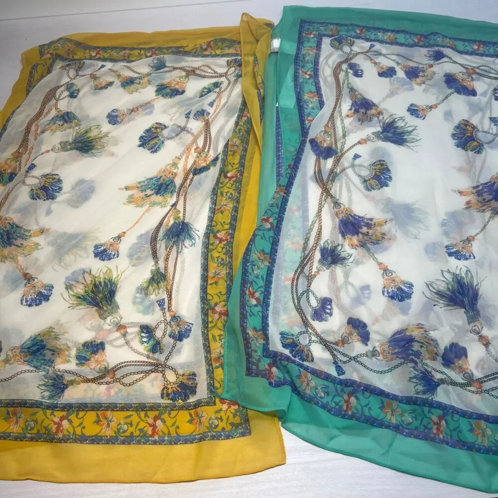 Chico's Botanical 100% Polyester Ruana Wrap Shawl Multicolor One‎ Size NWT